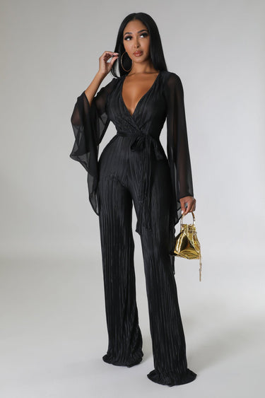 Wine and Dine Jumpsuit (Black) - Palazzo Couture Online
