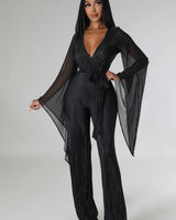 Wine and Dine Jumpsuit (Black) - elegant jumpsuit for parties and events
