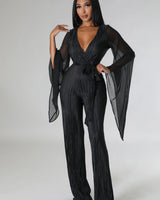 Wine and Dine Jumpsuit (Black) - trendy women's jumpsuit