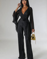 Wine and Dine Jumpsuit (Black) for women - stylish jumpsuit by Palazzo Couture