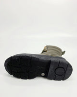 Winter Princess Kate Combat Boots (Olive) - chic boots by Palazzo Couture