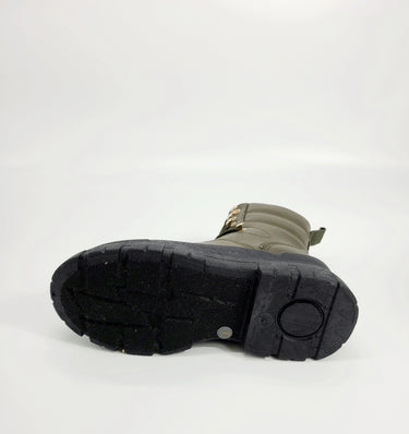 Winter Princess Kate Combat Boots (Olive) - chic boots by Palazzo Couture