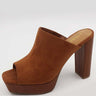 Women Thick Heeled Platform Slide Sandals (Camel) - Palazzo Couture Online