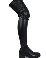 Women’s Platform Thigh High Boots with Stretchy Fit (Black) for women - stylish shoes by Palazzo Couture