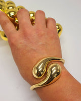 Yin and Yang Cuff Bracelet (Gold) - Palazzo Couture Online