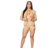 Your Most important Meeting Short Set close up of matching top design and fabric detail