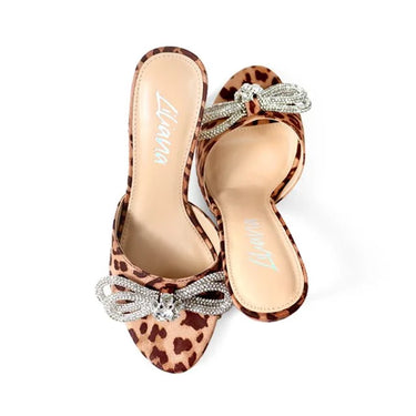 Zaha Slip On High Heels  (Leopard) - women's statement party shoes