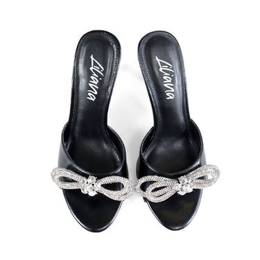 Zaha Slip On High Heels (Black) - Palazzo Couture Online