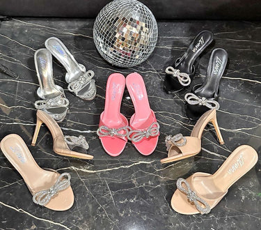 Zaha Slip On High Heels (Pink) - Palazzo Couture Online