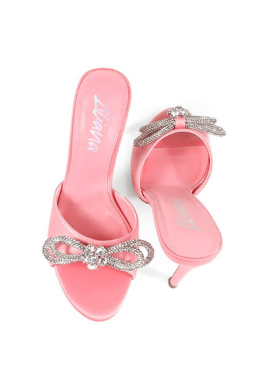 Zaha Slip On High Heels (Pink) - Palazzo Couture Online