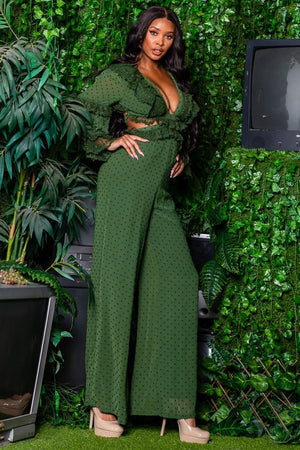 His Everything Green Jumpsuit