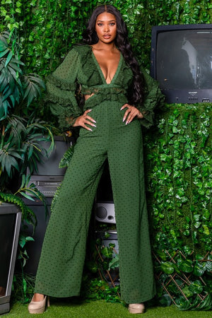 His Everything Green Jumpsuit