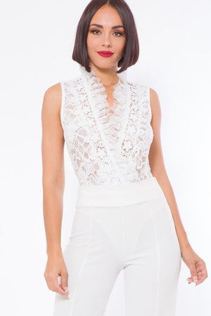 Together Forever Lace white Bodysuit