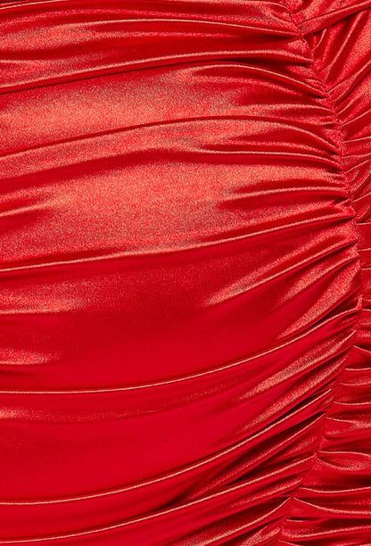 Chic Satin Corset Red Short Dress