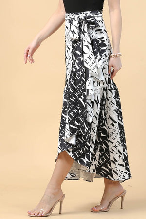 Custom Print Women Wrap Fashion Skirt