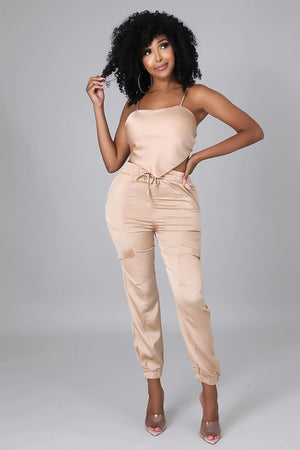 Smooth Moments Taupe Pants Set