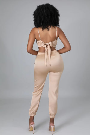 Smooth Moments Taupe Pants Set
