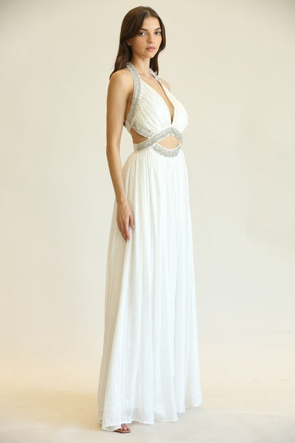 Romance In Paris  Maxi Dress (White)