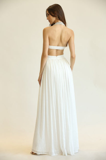 Romance In Paris  Maxi Dress (White)