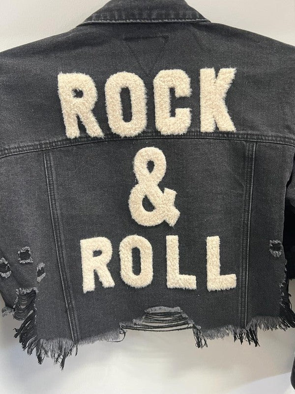 Rock and Roll Black  Crop Jacket