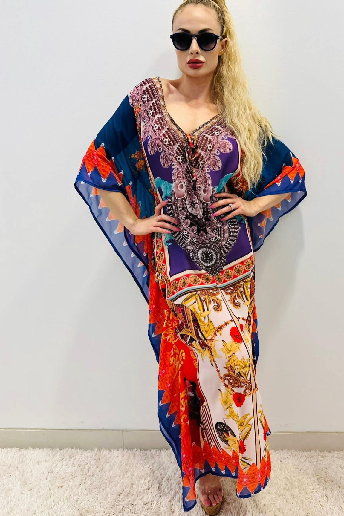 Italian kimono Maxi Dress