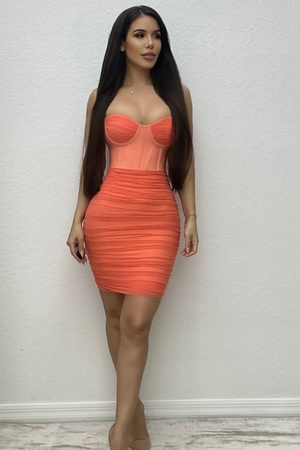 Make You Mine Mini Dress Orange