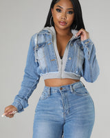 2 of a Kind Denim Jacket - Palazzo Couture Online