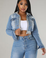 2 of a Kind Denim Jacket - Palazzo Couture Online