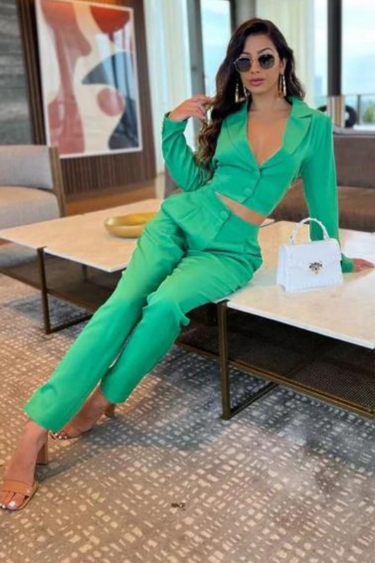 Big Boss Lady Green Pants Set
