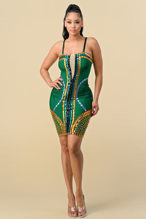 Can't Tell Me Nothing Mini Dress (Green)