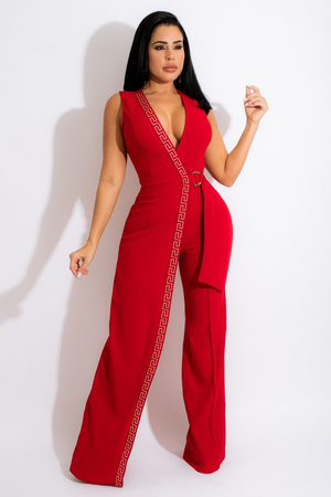 Just My Type Jumpsuit Red