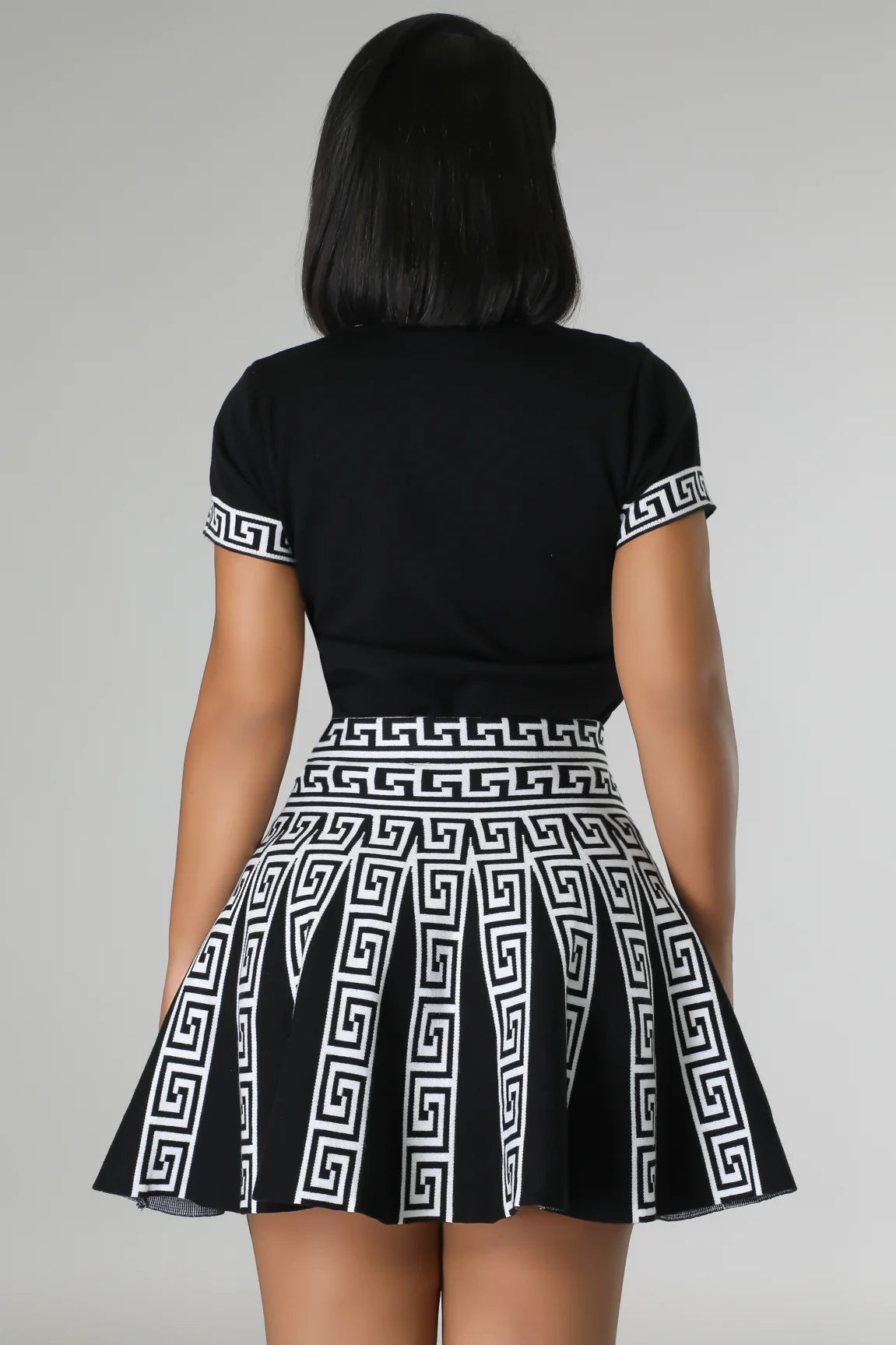 Classy Girl Skirt Set Black