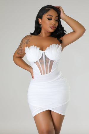 Carlein Mini Dress (White)