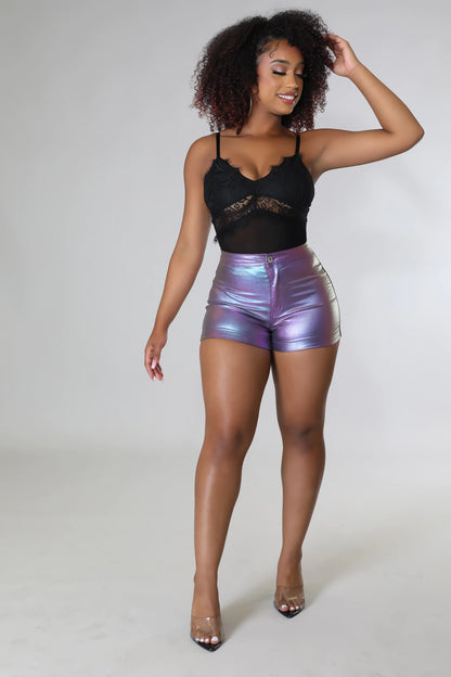 Sassy Slither Purple Shorts
