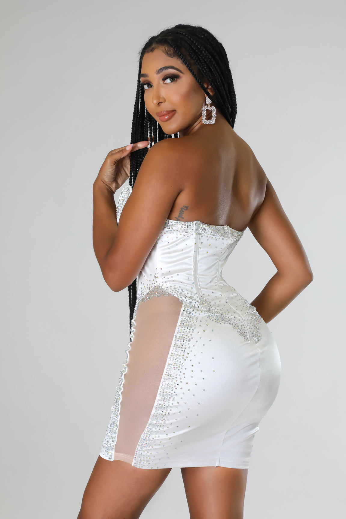 Diamond Honey Mini Dress White
