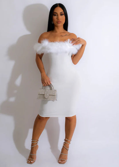 Snow Beauty Mini Dress (White)