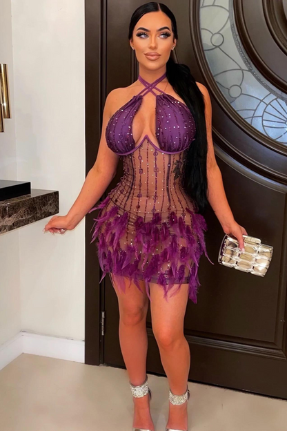 You Still the One Mini Dress(Purple) by