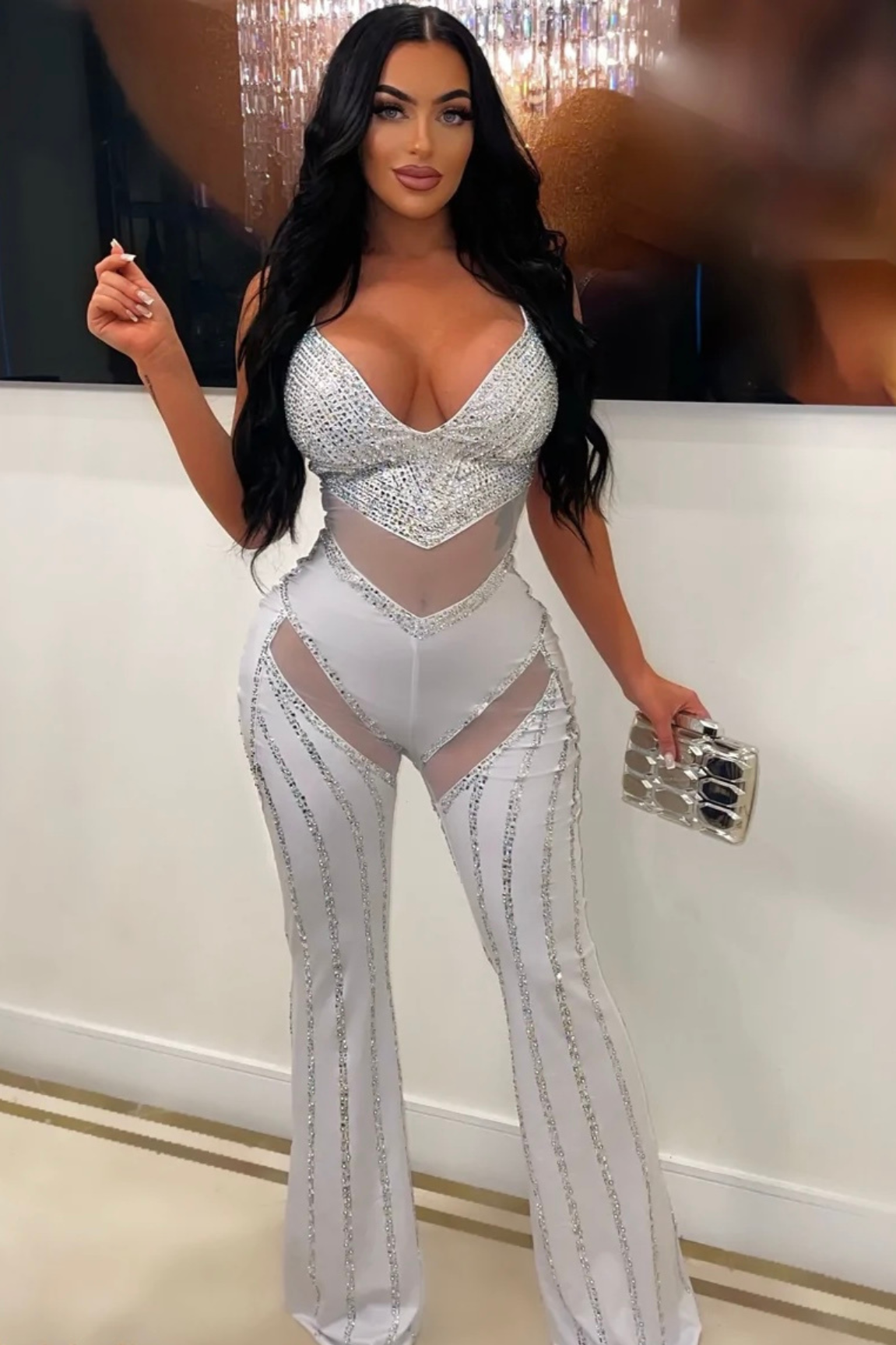 Shine and Show White Jumpsuit