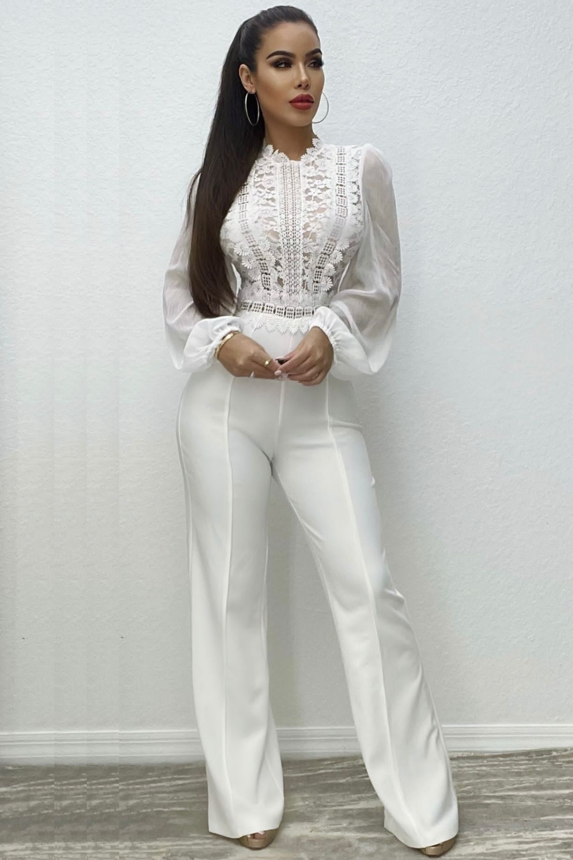 Can't Stop the Spring  White Jumpsuit
