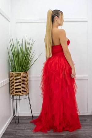 Royal Queen Red Maxi Dress