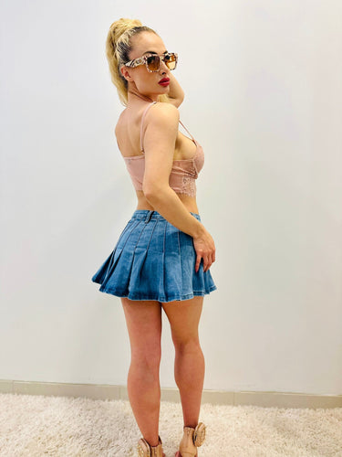 Alice Denim Mini Skirt - Palazzo Couture Online