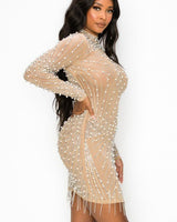 Bare Nights Dress Nude - Palazzo Couture Online