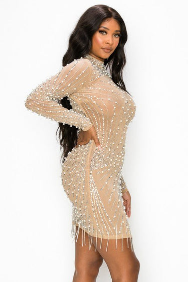 Bare Nights Dress Nude - Palazzo Couture Online
