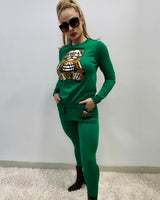 Bearlicious Pant Set (Green) - Palazzo Couture Online