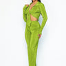 Brunch Babe Pant Set (Lime) - Palazzo Couture Online