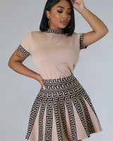 Classy Girl Skirt Set (Taupe) - Palazzo Couture Online