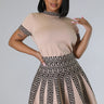 Classy Girl Skirt Set (Taupe) - Palazzo Couture Online