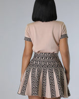 Classy Girl Skirt Set (Taupe) - Palazzo Couture Online