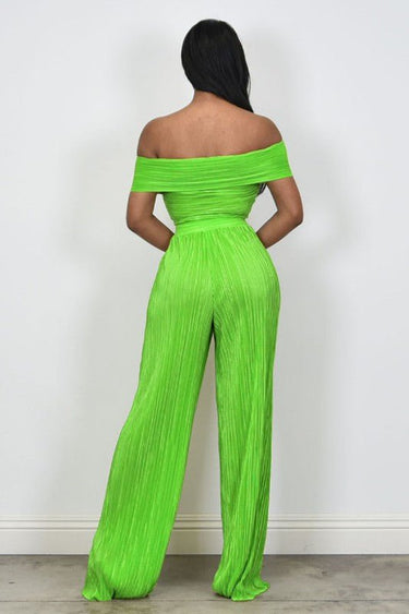 Colorful Life Pant Set (Lime Green) - Palazzo Couture Online
