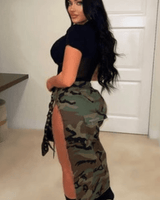 Combat Cutie Skirt - Classic Army Camo - Palazzo Couture Online